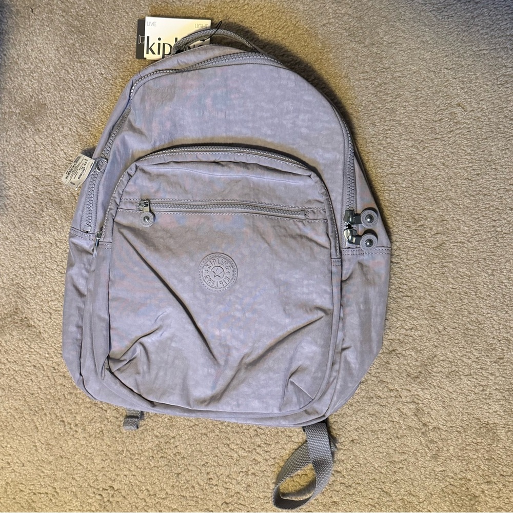 Kipling Seoul Backpack - Dove Grey Color